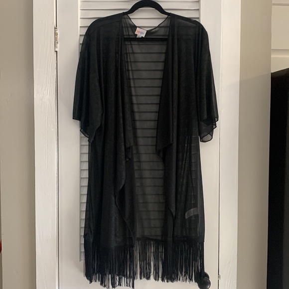 Lularoe Lindsey New Black Large & Maroon Small - Picture 3 of 3